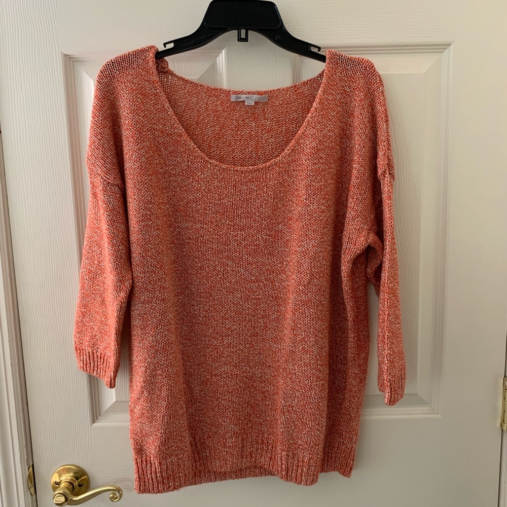 Gap Red/Orange Scoop Neck Sweater Size L